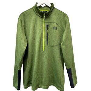 THE NORTH FACE 1/2 Zip Pullover XL Mens Green Fleece Lined Jacket